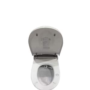 Electric Smart Bidet Seat for Elongated T03 Bidet Toilets in White with Remote Control, Replacement Bidet Seat