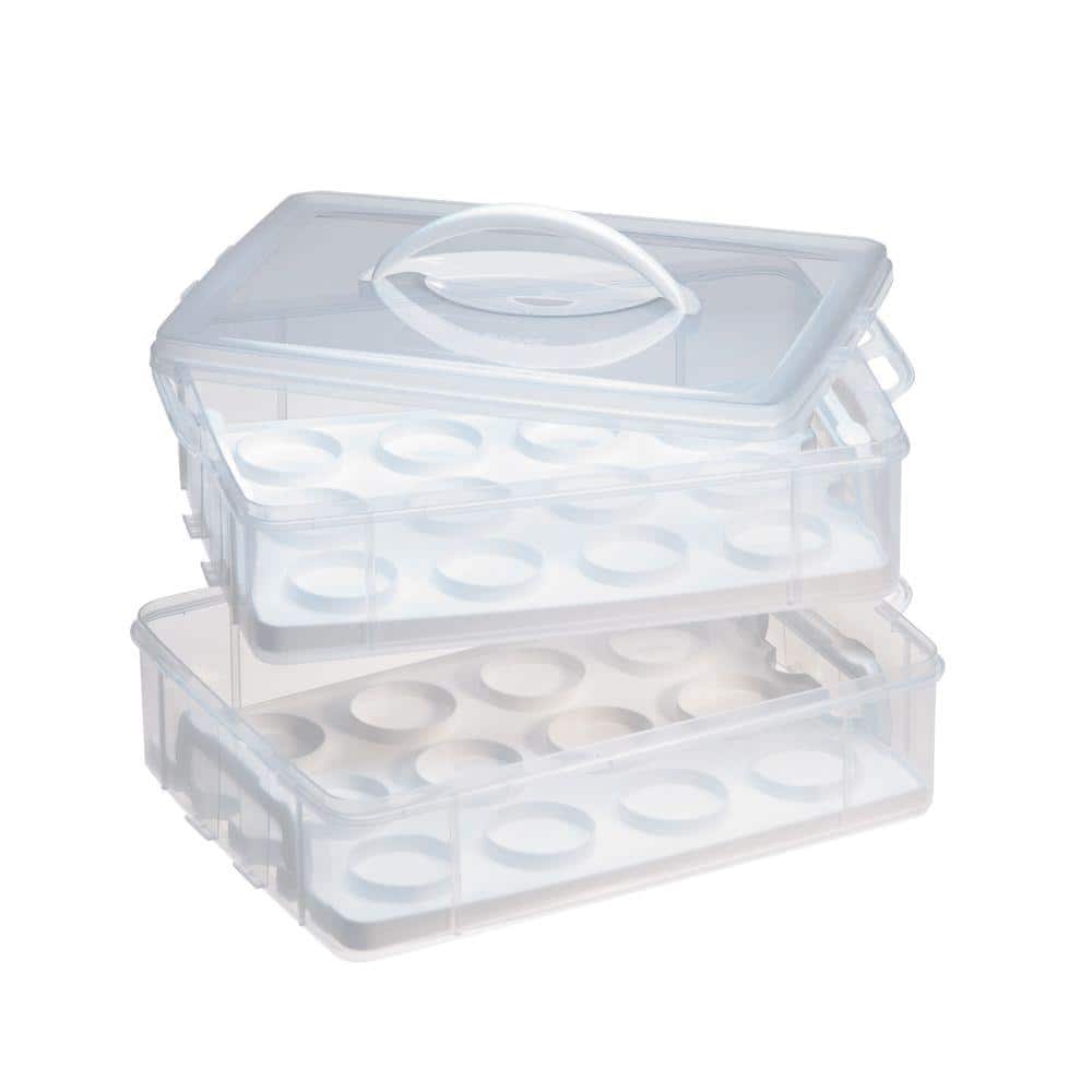 2 Cavities Stackable Cupcake Holder - 50/Pack