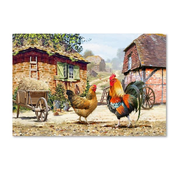 Trademark Fine Art 30 in. x 47 in. "French Cockerel" by The Macneil Studio Printed Canvas Wall Art