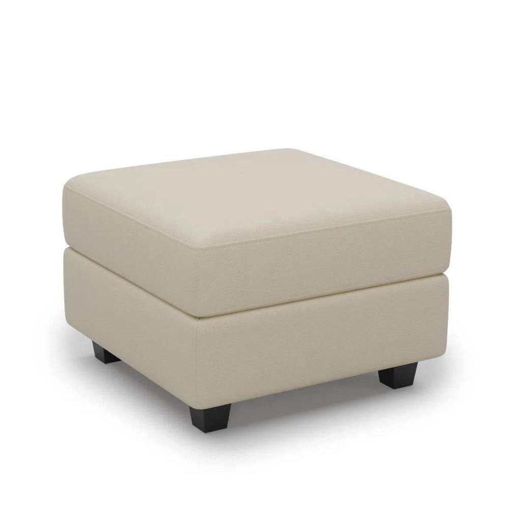 Faux Leather Square Storage Ottoman Large Ottoman