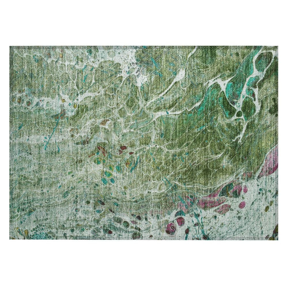 Chantille Machine Washable Indoor/Outdoor Abstract ACN2730 Green 3 ft. x 4 ft. Area Rug price history on PriceWatchPro