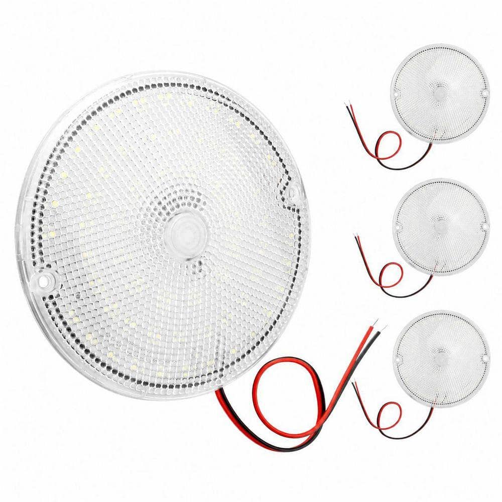 LAIFUCAM 12V LED Interior Dome Light 4pcs High Brightness 60LEDs 1000LM with Switch for Car Truck RV Boat Ceiling
