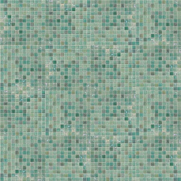 Ivy Hill Tile Angel Dust Green 11.73 in. x 11.73 in. Polished Glass Wall Mosaic Tile (0.95 sq. ft./Each)