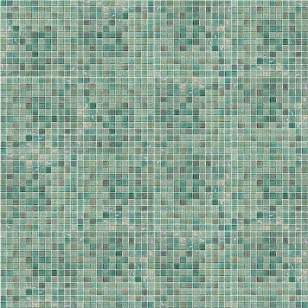 Ivy Hill Tile Angel Dust Green 11.73 in. x 11.73 in. Polished Glass ...