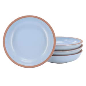 Dumont 4 Piece Terracotta 30fl. oz. 9 Inch Dinner Bowl Set in Light Blue