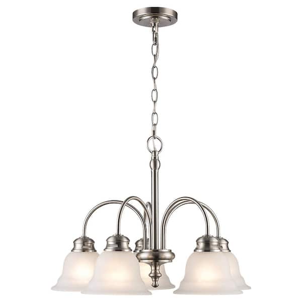 Project Source Brushed Nickel Modern/Contemporary Frosted Glass Bell Pendant Light Project Source Brushed Nickel Modern/Contemporary Frosted Glass Bell Pendant Light