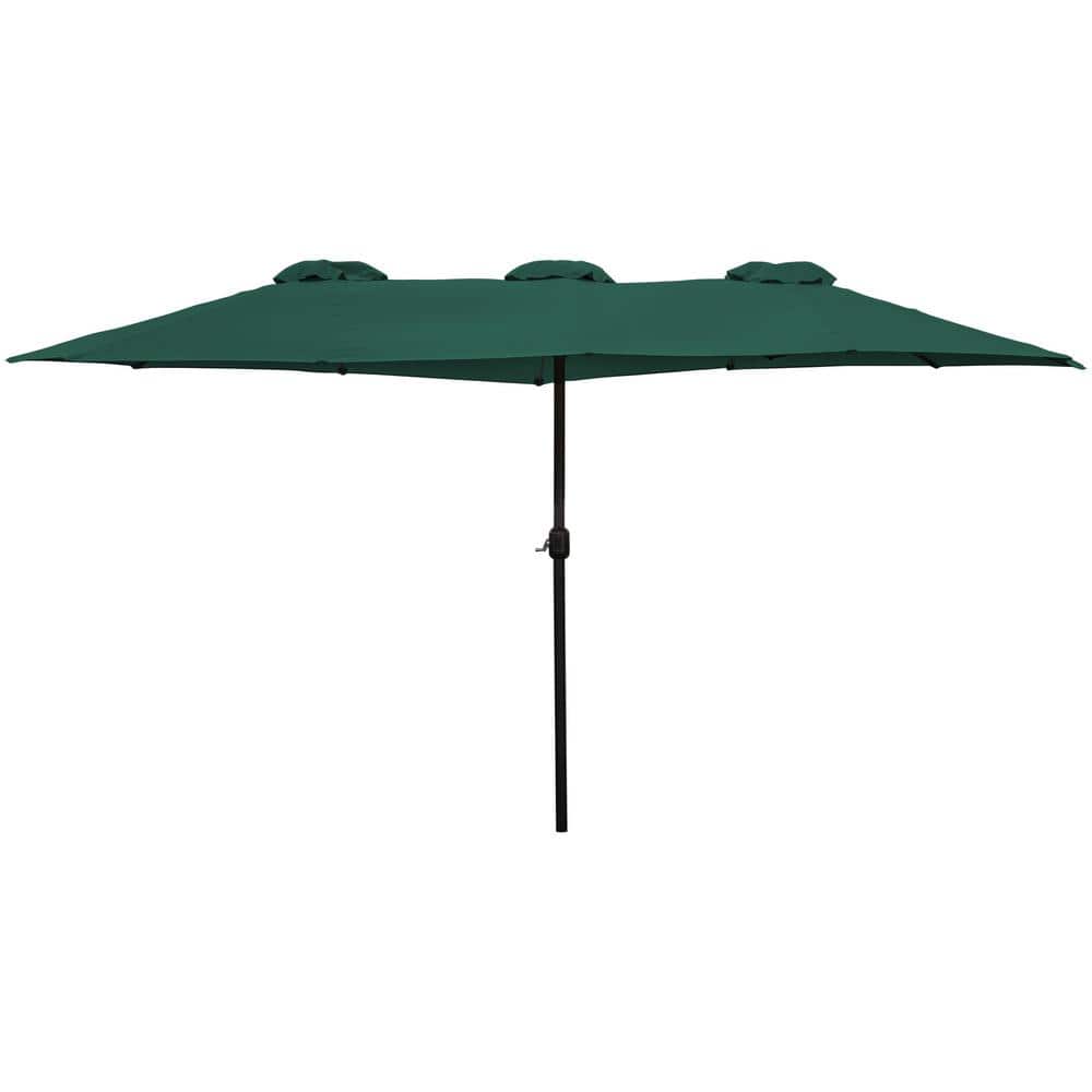 15 ft. Outdoor Patio Market Umbrella with Hand Crank Green price history on PriceWatchPro