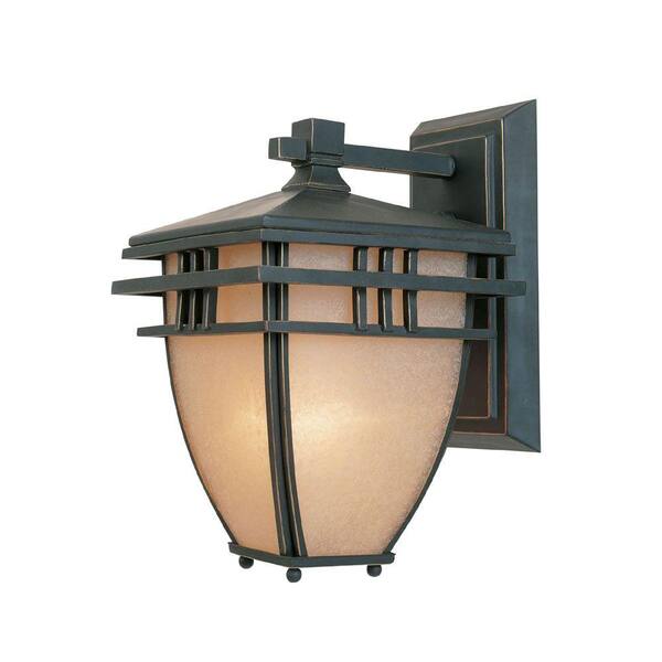 Designers Fountain Dayton 1-Light Aged Bronze Patina Outdoor Incandescent Wall Lantern
