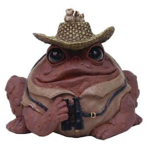 8.5 in. Bird Watcher Toad with Binoculars Collectible Frog Statue