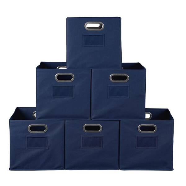 Regency 6 in. H x 12 in. W x 12 in. D Blue Fabric Cube Storage Bin 6-Pack  HDCHTOTE066PKBE - The Home Depot