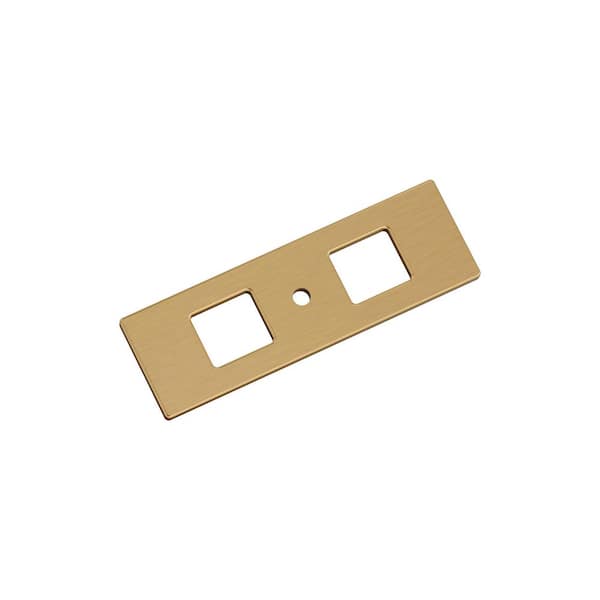 Amerock Medora 3-11/16 in. (94 mm) Length Rectangle Champagne Bronze Knob Cabinet Backplate