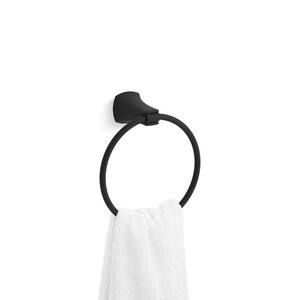 Rubicon Towel Ring in Matte Black