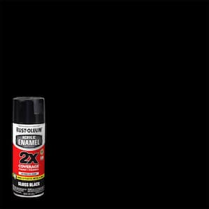 12 oz. Acrylic Enamel 2X Gloss Black Spray Paint (6-Pack)