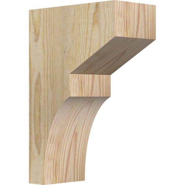 Ekena Millwork 4 in. x 8 in. x 12 in. Douglas Fir Monterey Rough Sawn Corbel