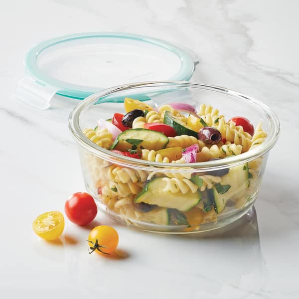 LEXI HOME Jumbo 5-Piece Lock and Seal Round Food Storage Container Set  MW2937 - The Home Depot