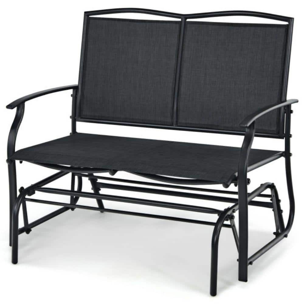 Alpulon 2Person Steel Frame Patio Glider Rocking Metal Outdoor Bench