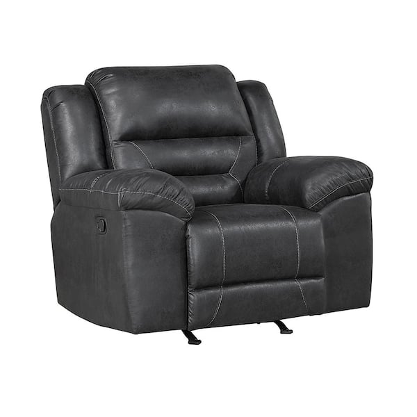 Calla Black Microfiber Rocker Recliner