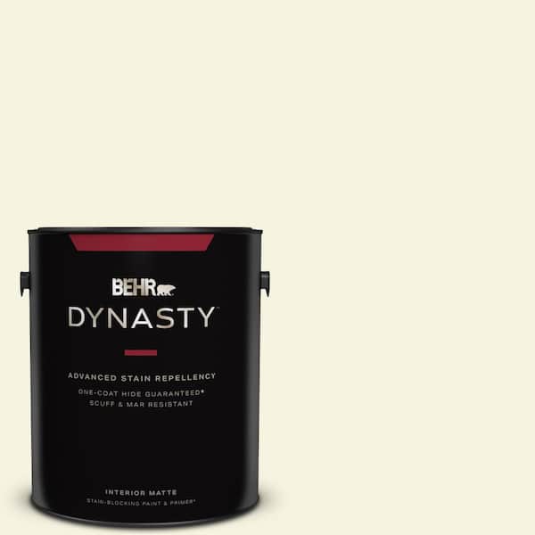BEHR DYNASTY 1 gal. #BWC-03 Lively White Matte Interior Stain-Blocking Paint & Primer