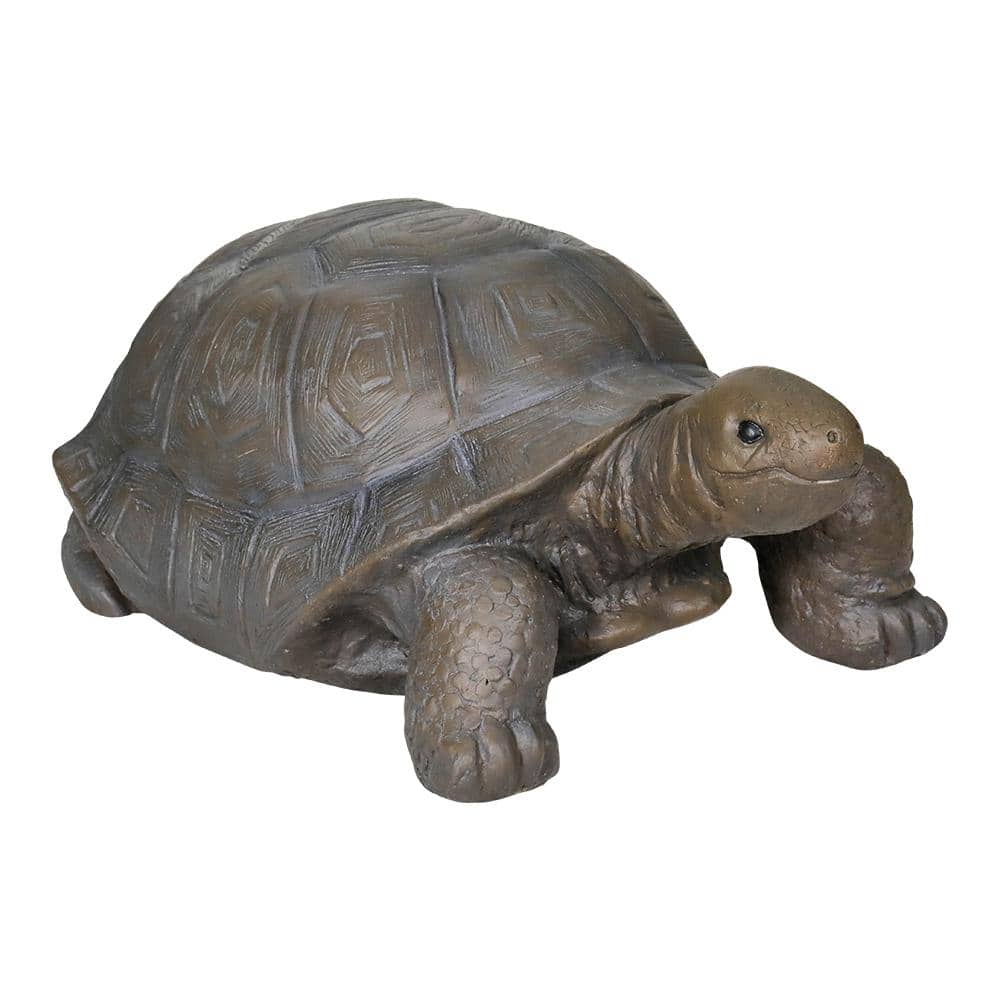 Large Brown Fiber Reinforced Concrete Tortoise Garden Statue