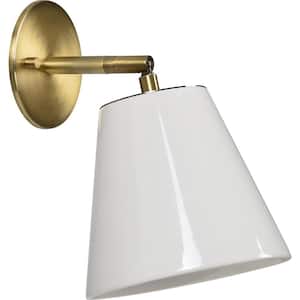 KRISTY antique brushed brass wall sconce