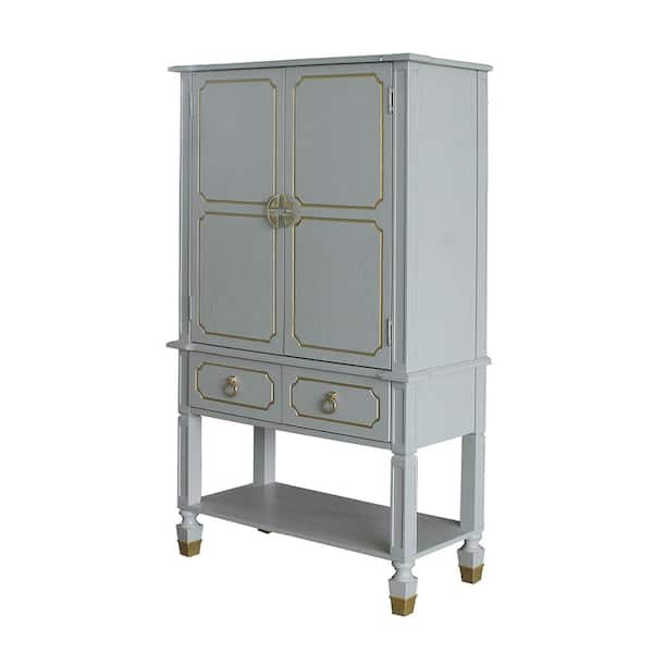 Acme Furniture House Marchese Pearl Gray Accent Cabinet