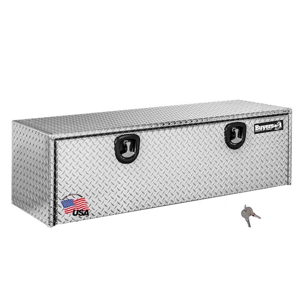 BUYERS PRODUCTS 24 in. x 24 in. x 48 in. Diamond Plate Tread Aluminum Underbody Truck Tool Box