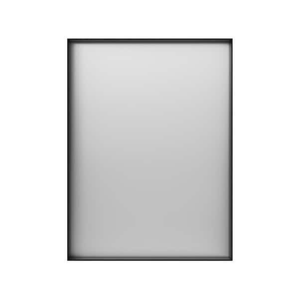 32 in. W x 40 in. H Black Aluminum Rectangular Framed Wall Bathroom Vanity Wall Mount Mirror
