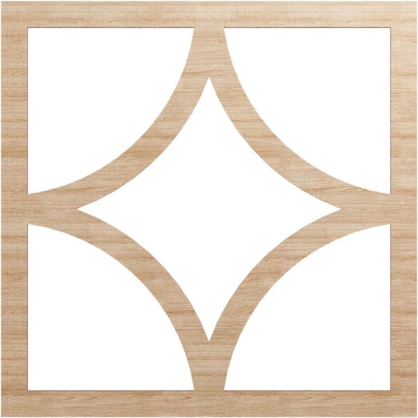 Ekena Millwork 0.25 in. x 26 in. x 26 in. Wood (Alder) Medallion Moulding
