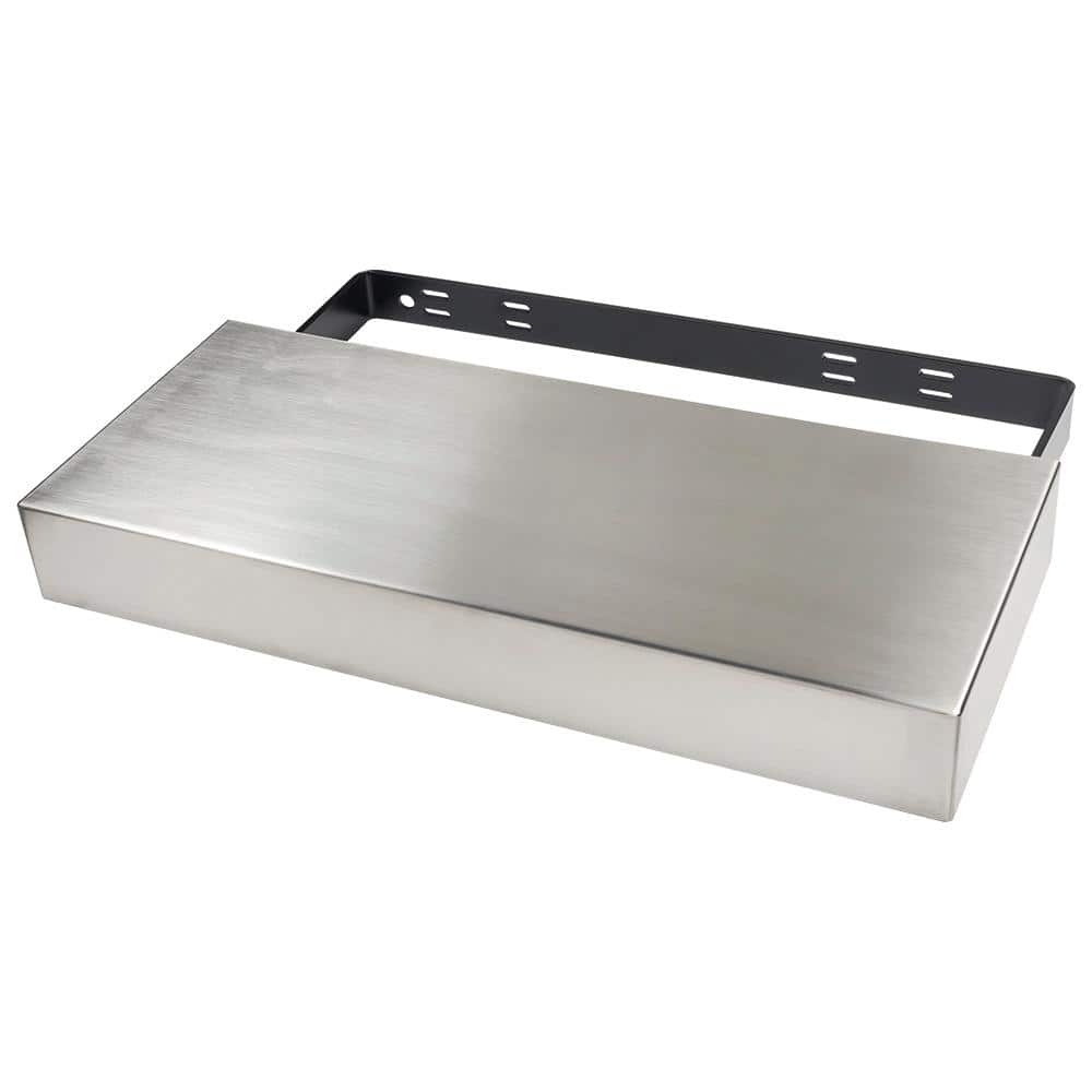 40 in. x 10 in. x 3 in. Stainless Steel Floating Shelf Kit