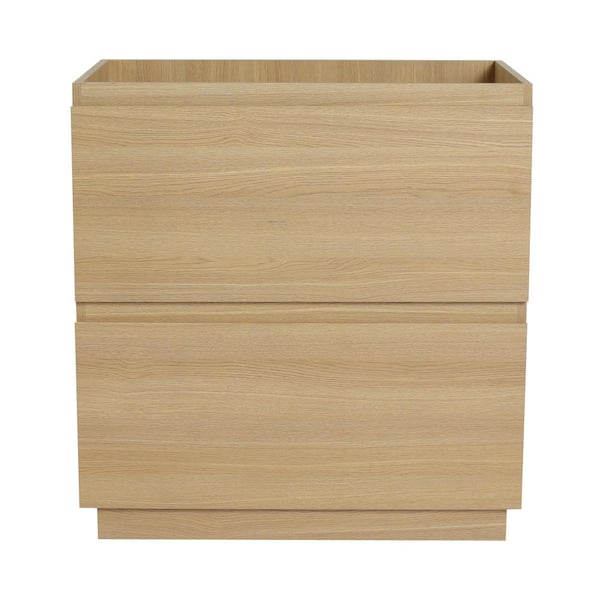 30 in. Bath Vanity Cabinet without Top in Oak Unassembled