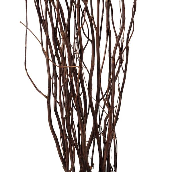 Uniquewise 47 in. Natural Decorative Dry Branches Authentic Willow Sticks  for Home Decoration and Wedding Craft, Black QI004415.BK - The Home Depot