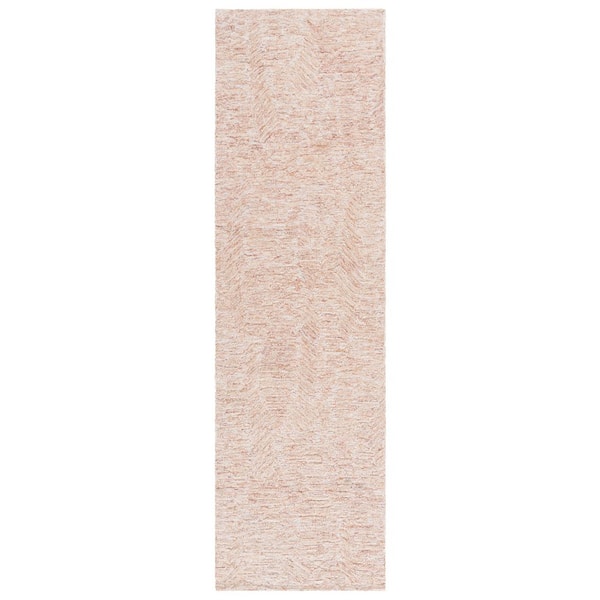 SAFAVIEH Pine 2 ft. x 8 ft. Rust/Ivory Abstract Modern Runner Rug