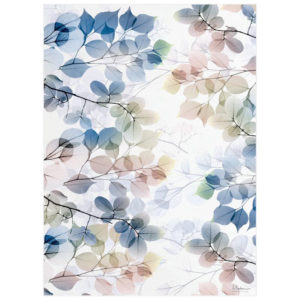 Multi-Colored 8 ft. x 10 ft. Ethereal Balance I Washable Flowers Art Area Rug price history on PriceWatchPro