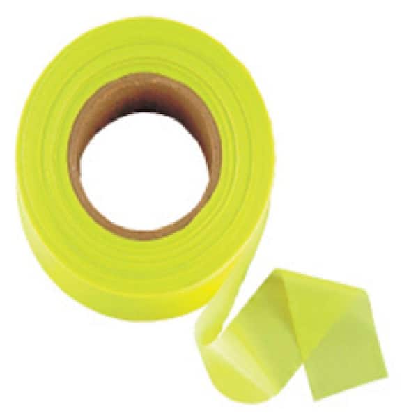 Johnson 1 in. x 200 ft. Glo-Lime Flagging Tape