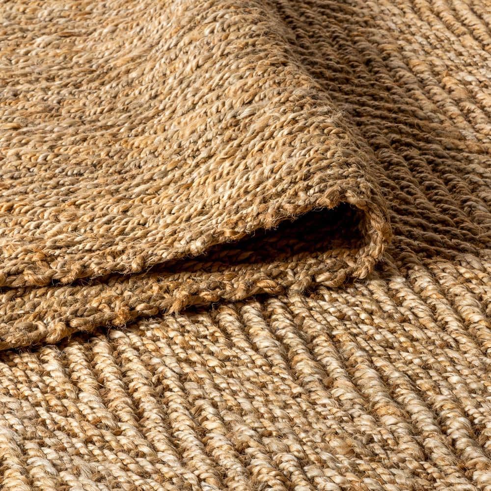 Espina Natural Handwoven Herringbone Jute Area Rug