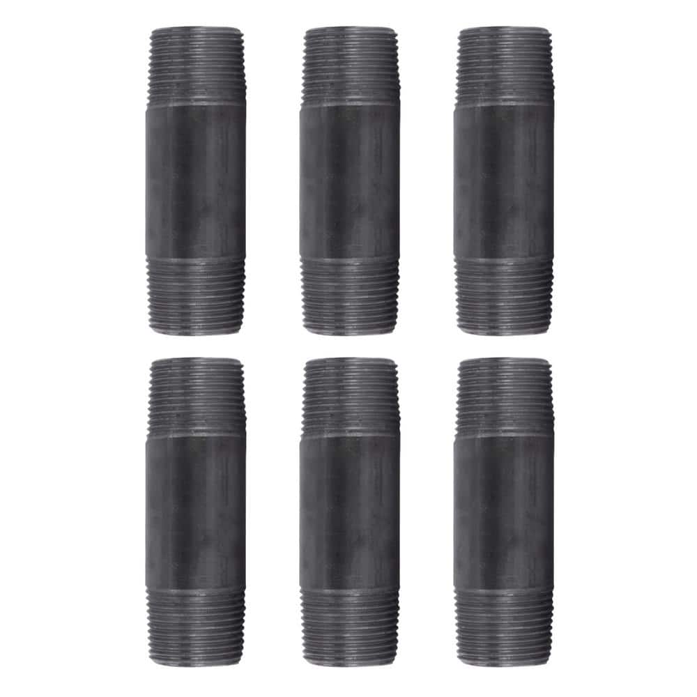 1 in. x 4 in. Black Industrial Steel Grey Plumbing Nipple (6-Pack) price history on PriceWatchPro