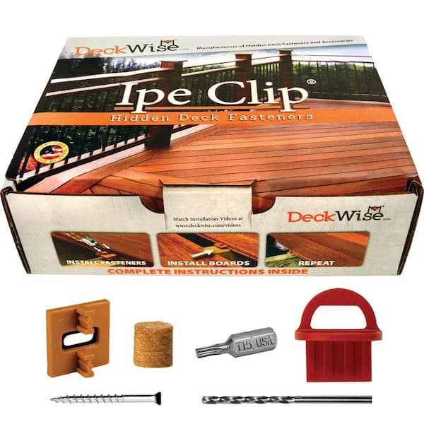 DeckWise Extreme4 Ipe Clip Brown Biscuit Style Hidden Deck Fastener Kit for Hardwoods (175-Pack)