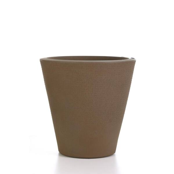 Crescent Garden 26 in. Mocha Indoor/Outdoor Self-Watering Plastic Container