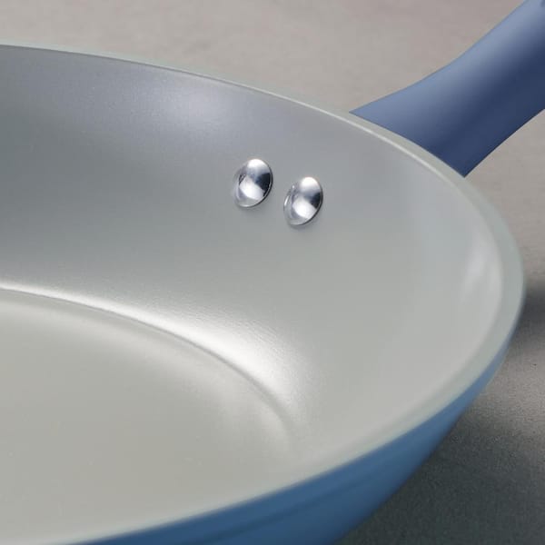 Beautiful 12pc Ceramic Non-Stick Kitchen Cookware Set, Cornflower Blue, HOME