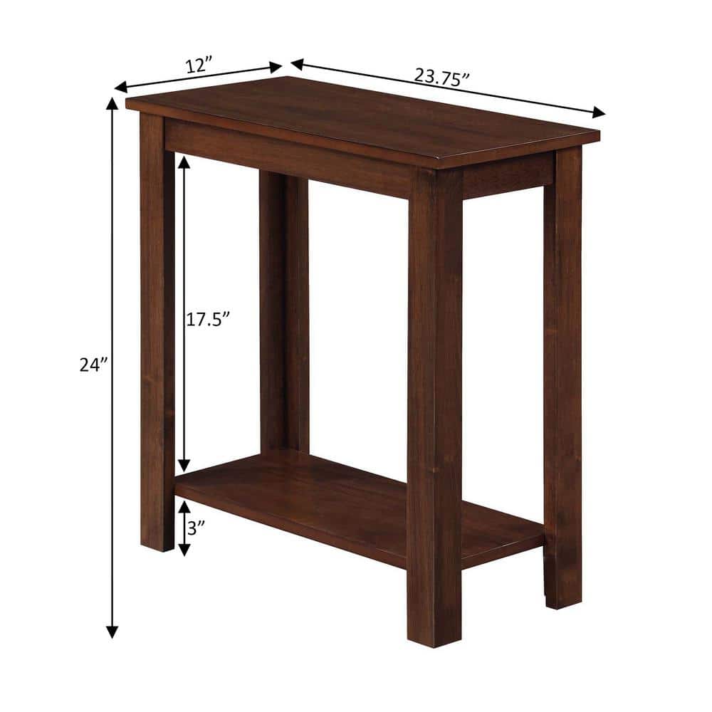 Designs2Go Baja 12 in. White Standard Rectangular Wood End Table with Shelf - thumbnail 10