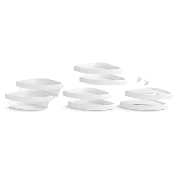 STORE+ 10-Piece Wall Mounted Shower Caddy in White Finish