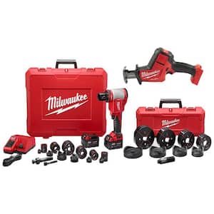 M18 18-Volt Lithium-Ion 1/2 in. to 4 in. Force Logic High Capacity Cordless Knockout Tool Kit w/HACKZALL