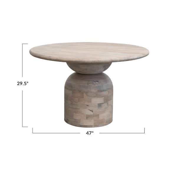 Round Pedestal Dining Table Made From Old Bleached Pine Round Pedestal Dining Table Made From Old Bleached Pine