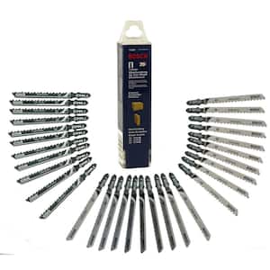 T-Shank Jig Saw Blade Set for Cutting Wood and Plastic (30-Piece)
