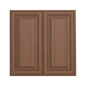 30 in. W x 12 in. D x 36 in. H in Cameo Scotch Plywood Ready to Assemble Wall Cabinet 2-Doors 2-Shelves Kitchen Cabinet