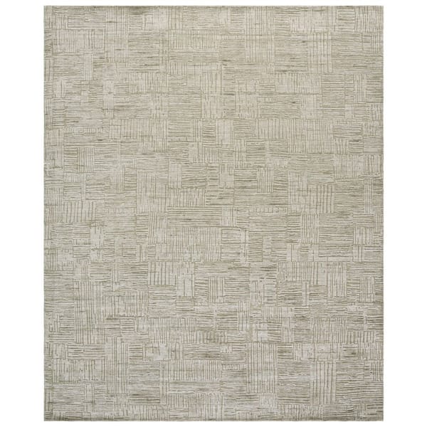 Bedford 8 ft. x 10 ft. Sage Distressed Solid Color Area Rug