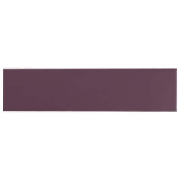 Sway Dark Purple 2.75 in. x 0.31 in. Matte Porcelain Floor and Wall Tile Sample