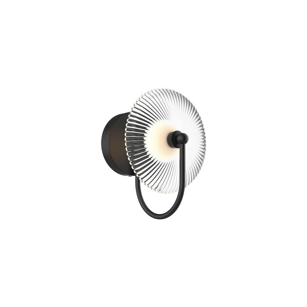 Matte Black Glass Dimmable LED Wall Sconce