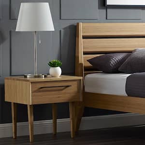 Sienna 1-Drawer Caramelized Nightstand 20.9 in. H x 20.1 in. W x 18.6 in. L