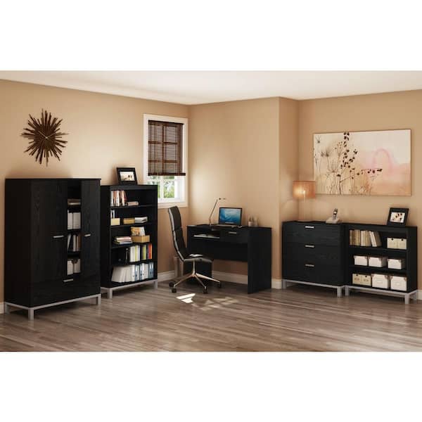 South Shore Flexible Desk in Black Oak